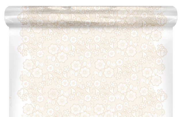 Picture of Florist Cello Broderie Beige 80cm x 100m
